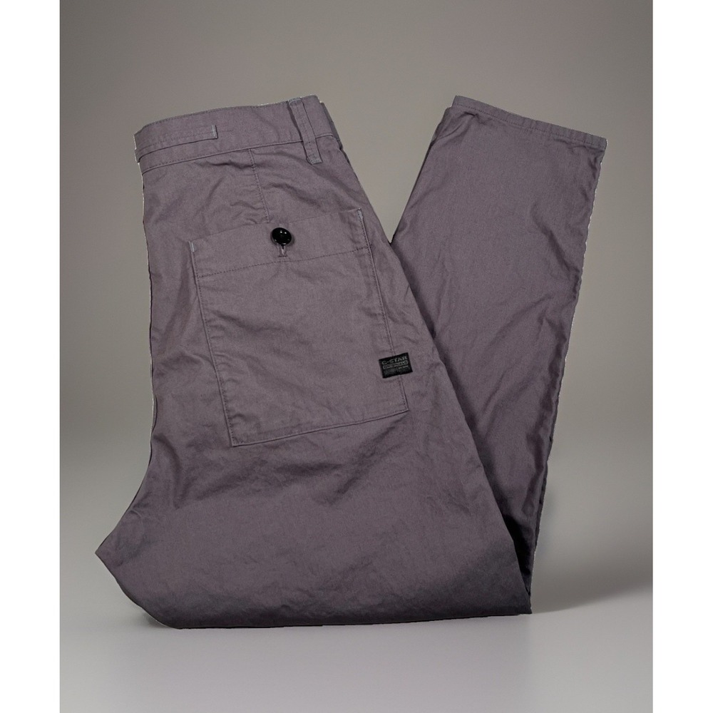 G-Star RAW Pleated Chino Relaxed Pants Mens 31x32 Shadow Purple Tapered Trousers